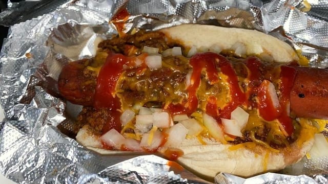 2 Hot Dogs and Fries.