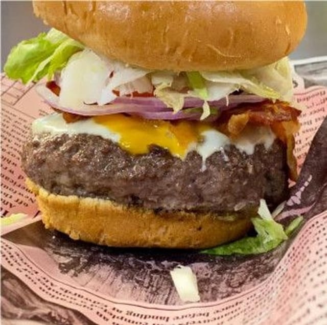 3 Cheese Bacon Burger & Fries Combo.