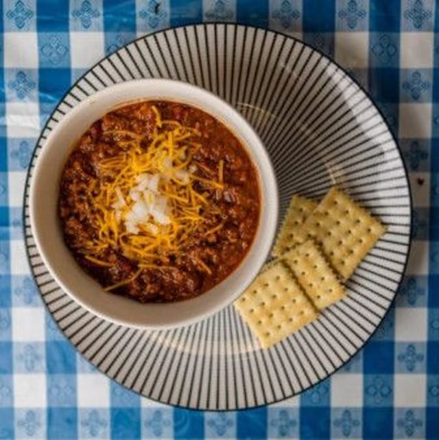 Chili with Cheese & Onions.