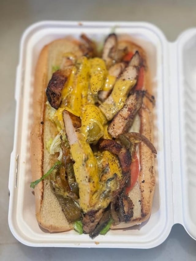 Chicken Sub and Fries Combo.